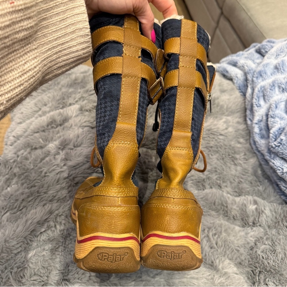 Pajar Canada Winter Boots fur lining genuine leather 7-7.5 Women’s Waterproof - Picture 3 of 9